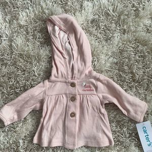NWT Carter’s Preemie Pink Hooded Jacket